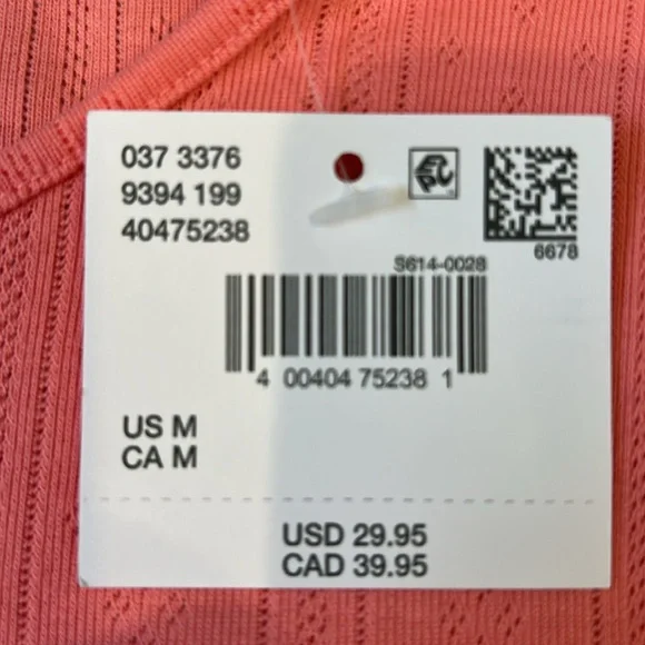 American Eagle Outfitters Pink Ribbed Long Sleeve Tee - Picture 3 of 3